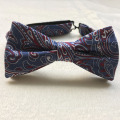 Crée ta propre marque Jacquard Polyester Paisley Pre-Tied Ribbon Bow Tie